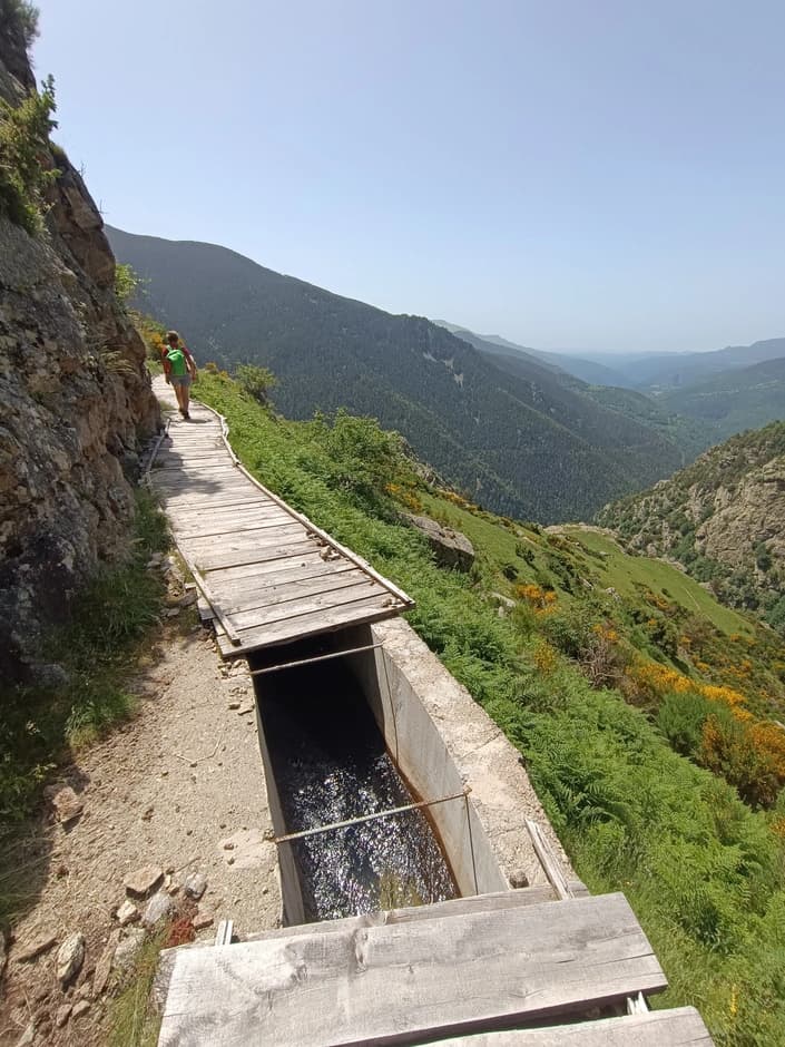 Movimiento a lo largo de la tubería de agua