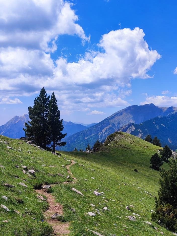 Panoramablicke auf den Gipfel Moixero